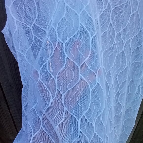 Alexa & Stella Womens Beach Pool Cover Up Sz 2X White Pullover V Neck With Hat - Picture 6 of 8